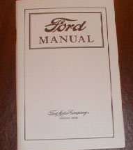 1919 Ford Model T Owner's Manual