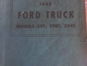 1945 Ford Truck 59T 598T 594T Owner's Manual