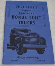 1948 Ford F-Series Truck Owner Operator User Guide Manual