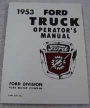 1953 Ford F-100 Truck Owner's Manual