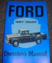 1957 Ford F-Series Truck Owner's Manual