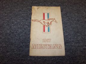 1967 Ford Mustang Original Owner's Manual