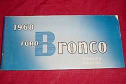 1968 Ford Bronco Owner's Manual