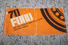1970 Ford F-100 Truck Owner's Manual