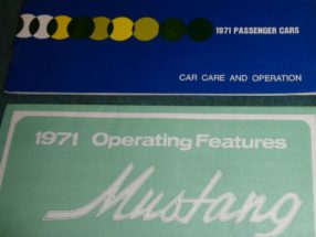 1971 Ford Mustang Owner's Manual Set