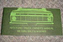 1973 Ford F-100 Truck Owner's Manual