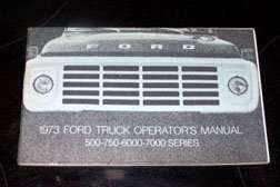1973 Ford C-Series Truck 500-750 & 6000-7000 Owner's Manual