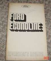 1975 Ford Econoline E-100, E-150, E-250 & E-350 Owner's Manual
