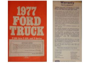 1977 Ford F-250 Truck Owner's Manual Set