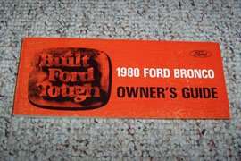 1980 Ford Bronco Owner's Manual