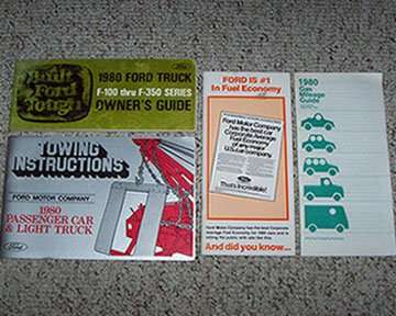 1980 Ford F-350 Truck Owner's Manual Set