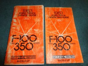 1983 Ford F-250 Truck Owner's Manual Set