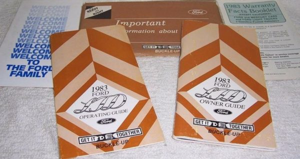 1983 Ford LTD Owner's Manual Set