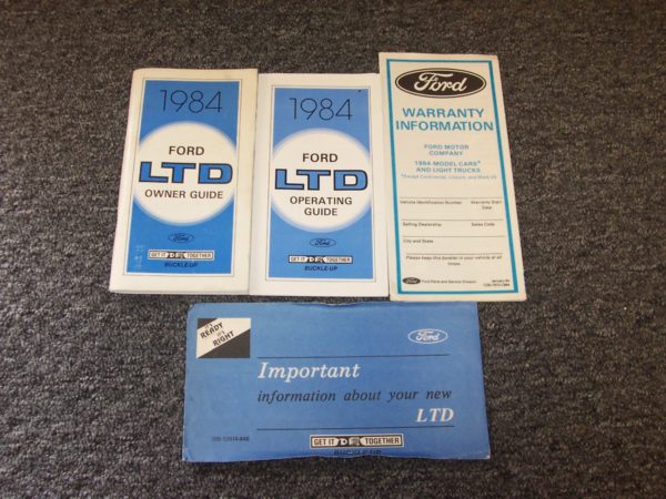 1984 Ford LTD Owner's Manual Set