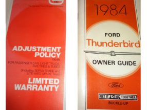 1984 Ford Thunderbird Owner's Manual Set