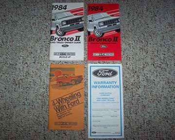1984 Ford Bronco II Owner's Manual Set