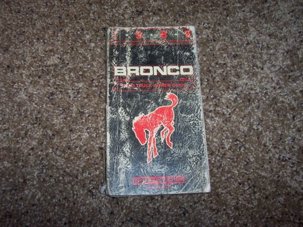 1985 Ford Bronco Owner's Manual