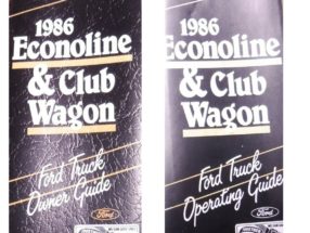 1986 Ford Econoline E-150, E-250 & E-350 & Club Wagon Owner's Manual Set