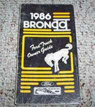 1986 Ford Bronco II Owner's Manual