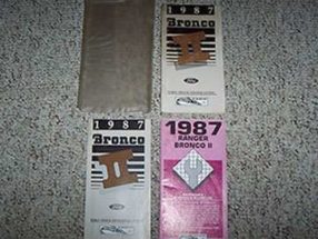 1987 Ford Bronco II Owner's Manual Set