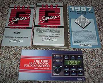 1987 Ford F-150 Truck Owner Operator User Guide Manual Set