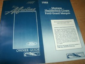 1988 Ford Mustang Owner's Manual Set