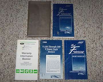 1988 Ford F-Super Duty Truck Owner's Manual Set
