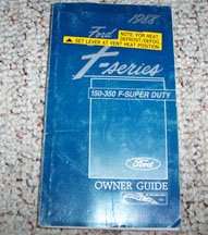 1988 Ford F-Super Duty Truck Owner's Manual