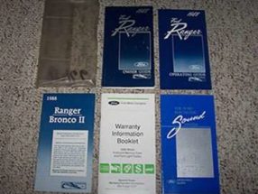 1988 Ford Ranger Owner's Manual Set