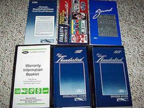 1988 Ford Thunderbird Owner's Manual Set