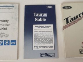 1989 Ford Taurus Owner's Manual Set