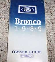 1989 Ford Bronco Owner's Manual