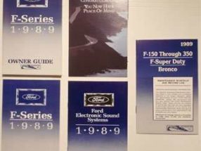 1989 Ford F-250 Truck Owner's Manual Set
