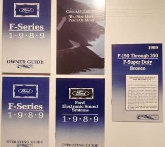 1989 Ford F-250 Truck Owner's Manual Set