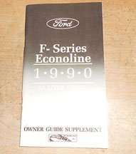 1990 Ford F-Series Trucks 7.3L Diesel Owner's Manual Supplement