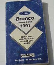 1991 Ford Bronco Owner's Manual