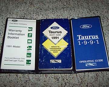 1991 Ford Taurus Owner's Manual Set 1991 Ford Taurus Owner's Manual Set