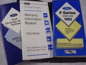 1992 Ford F-Series Trucks Owner's Manual Set