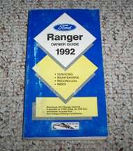 1992 Ford Ranger Owner's Manual