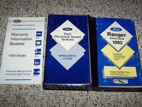 1992 Ford Ranger Owner's Manual Set