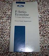 1994 Ford F-350 7.3L IDI Diesel Owner's Manual Supplement