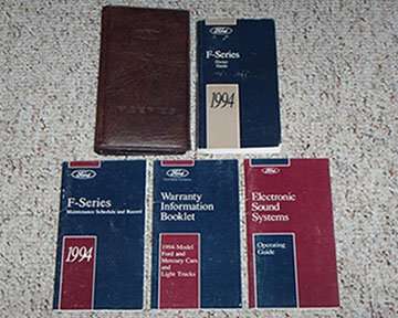 1994 Ford F-250 Truck Owner's Manual Set 1994 Ford F-250 Truck Owner's Manual Set