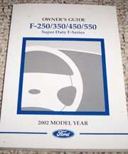 2002 Ford F-550 Super Duty Truck Owner's Manual