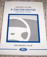 2002 Ford F-350 Super Duty Truck Owner's Manual