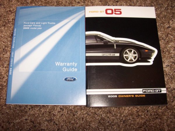 2005 Ford GT Owner's Manual Set