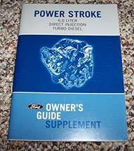 2005 Ford F-350 6.0L Power Stroke Direct Injection Turbo Diesel Owner's Manual Supplement