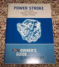 2006 Ford F-450 6.0L Power Stroke Direct Injection Turbo Diesel Owner's Manual Supplement