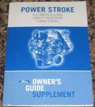 2010 Ford F-450 Super Duty 6.4L Power Stroke Direct Injection Turbo Diesel Owner's Manual Supplement 2010 Ford F-450 Super Duty 6.4L Power Stroke Direct Injection Turbo Diesel Owner's Manual Supplement