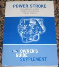 2010 Ford E-Series E-350 & E-450  6.0L Power Stroke Diesel Engine Owner's Manual Supplement