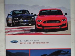 2017 Ford Mustang Shelby GT350 Owner's Manual Supplement